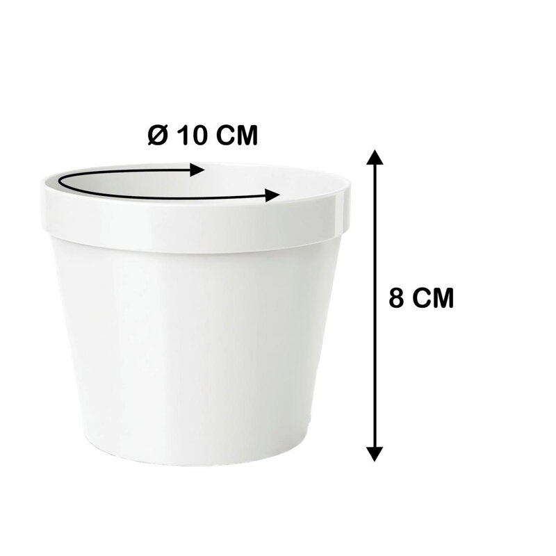 Kvetináč UH o100mm biely      K23