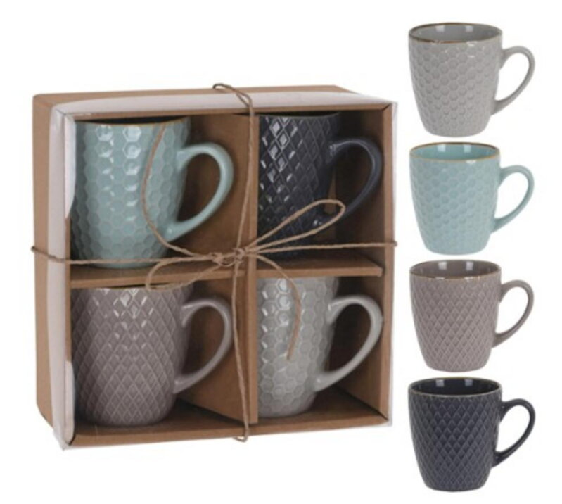 Hrnček keramický 200 ml sada 4 ks v krabičke mix