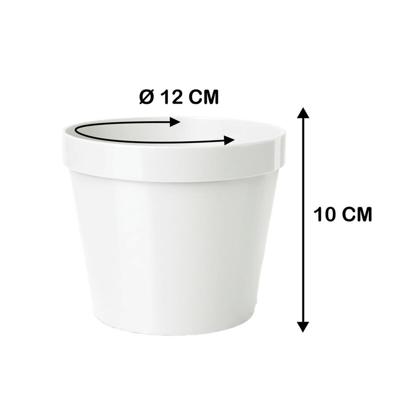 Kvetináč UH o120mm biely  K26