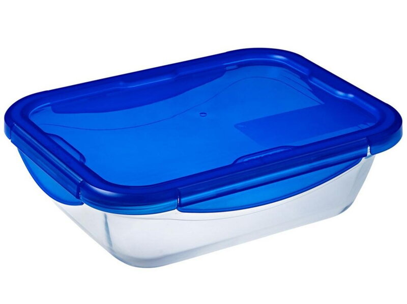 Dóza na potraviny s tesniacim vekom obdĺžniková, 30x23x8cm, 3,5L, sklo číre PYREX