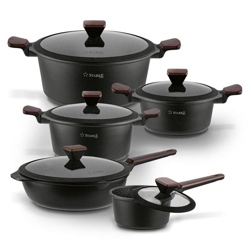 Hrniec sada 10d Starke Pro Redwood (20,24,28 randlík16,panvica28) so skl. pokrievkami