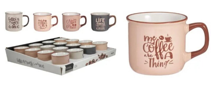 Hrnček kameninový 160 ml mix