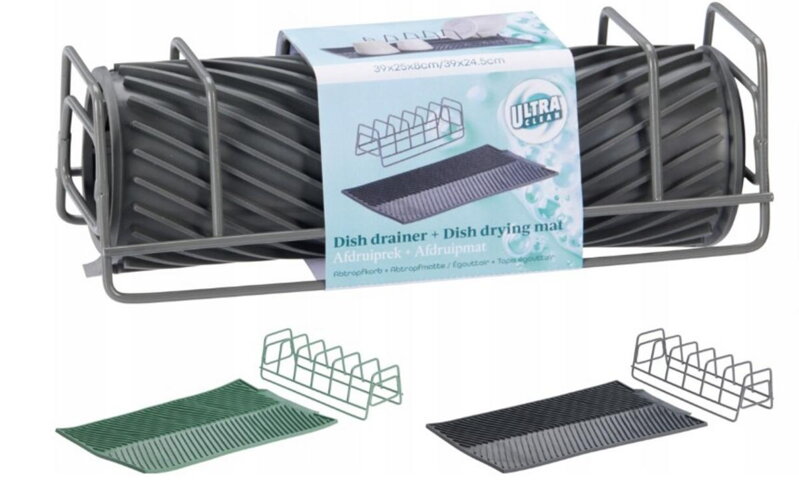 Odkvapávač na riad s podložkou mix