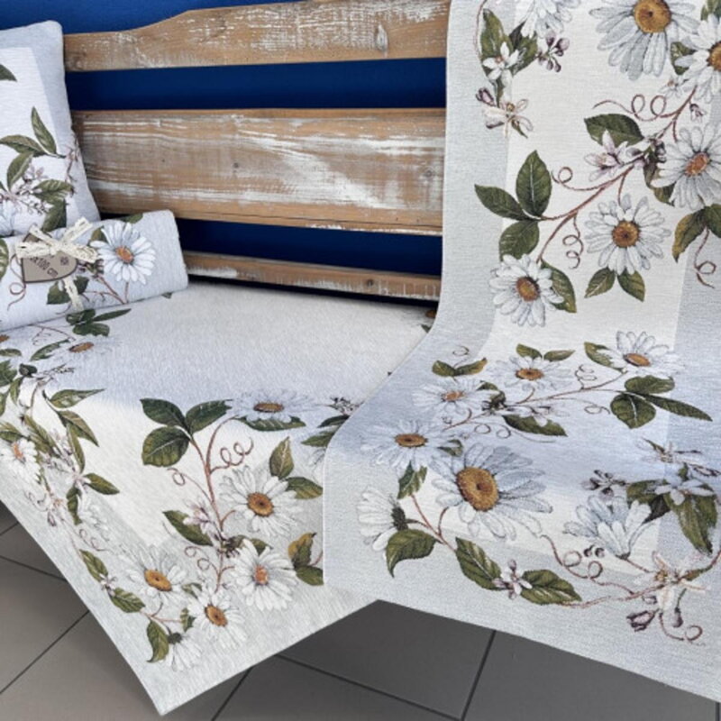 Obrus gobelínový celoročný MARGARÉTKY, 40x100cm