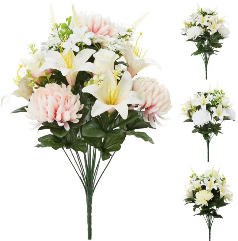 Kytica ľalia , chryzantéma mix 4F 51cm