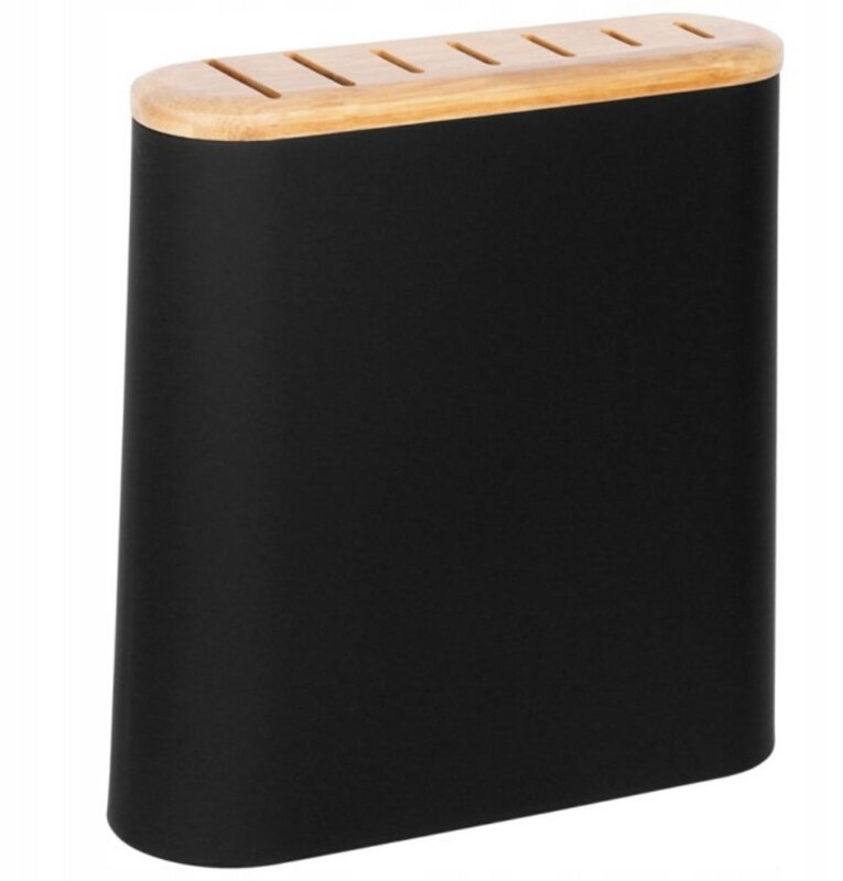 Stojan na nože 23x8x23,5 cm čierny