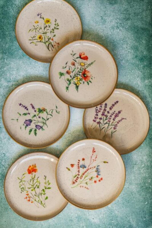 Tanier keramický 24cm BELLE LINE kvety mix