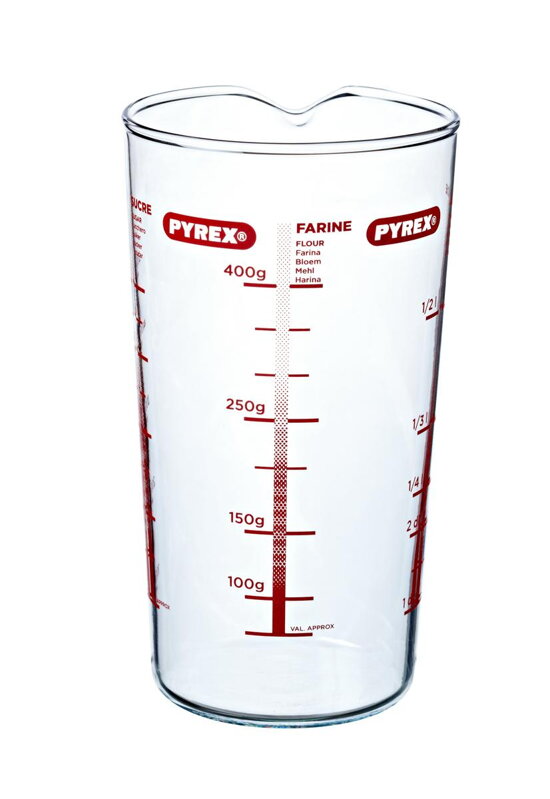 Odmerka 0,5L, 9x17cm, sklo číre PYREX