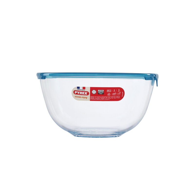 Misa sklenená s plastovým vekom 2,3L, 21x11cm, sklo číre PYREX