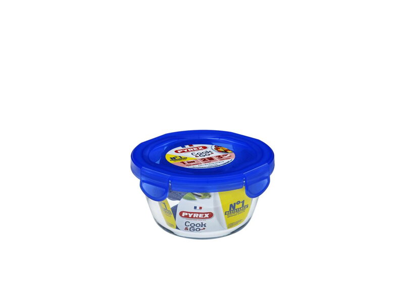 Dóza na potraviny s tesniacim vekom okrúhla, 15x8cm, 0,7L, sklo číre PYREX
