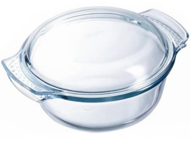Misa zapekacia okrúhla s pokrievkou, 21x18x9cm, 1L+0,3L, sklo číre PYREX, spevnený obal