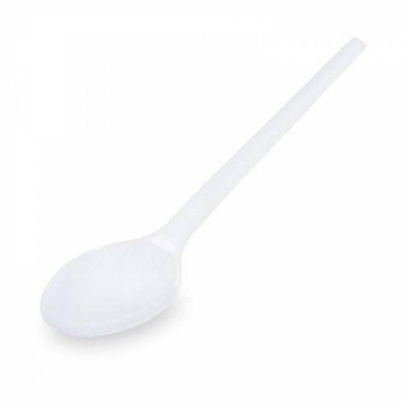 Lyžička (PP) na viacnásobné použitie biela 13cm, 50ks