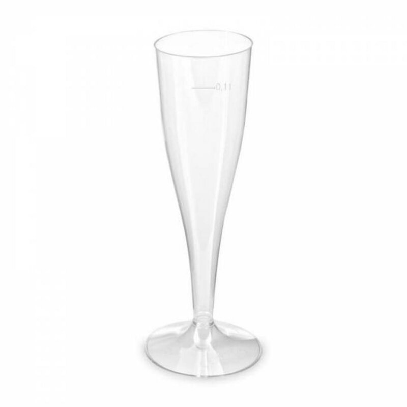 Pohár na šampanské 0,1L plastový, 6ks balenie