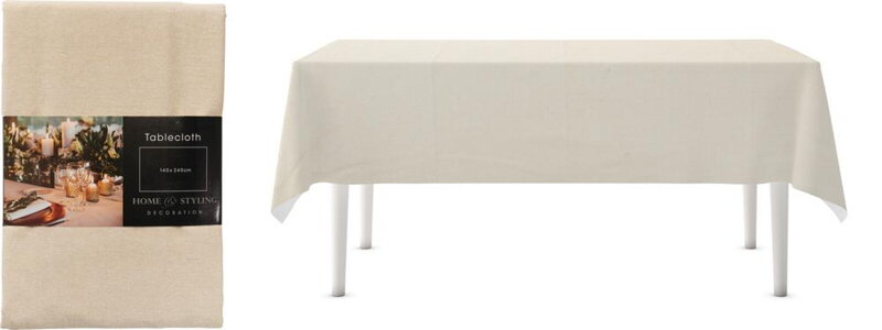 Obrus vianočný 240x140 cm polyester zlatý