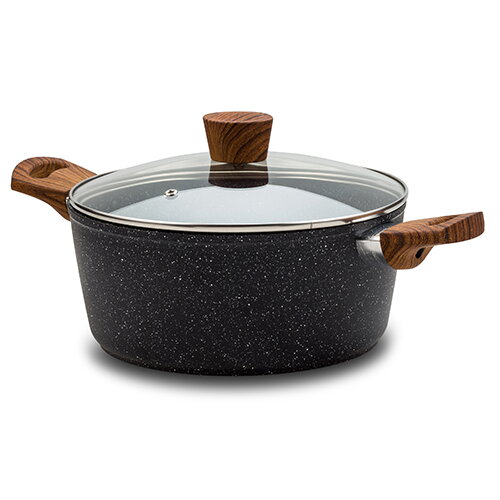 Hrniec + pokrievka 24cm čierny Nature