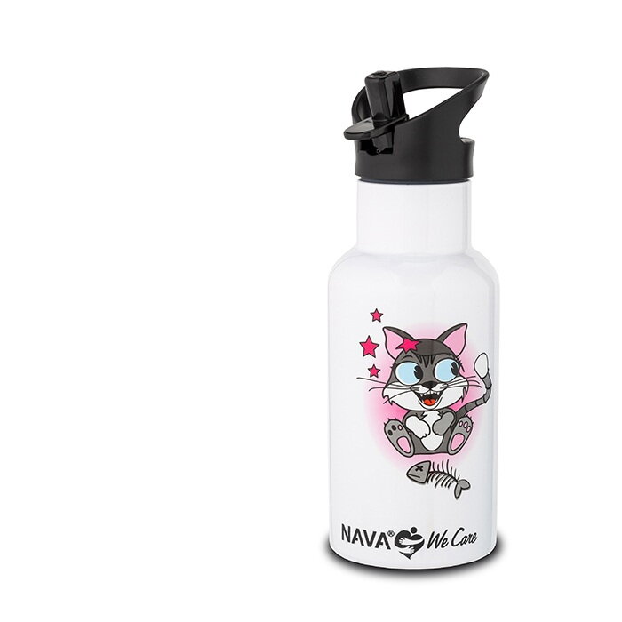 Termoflaša 350 ml nerez, mačka biela