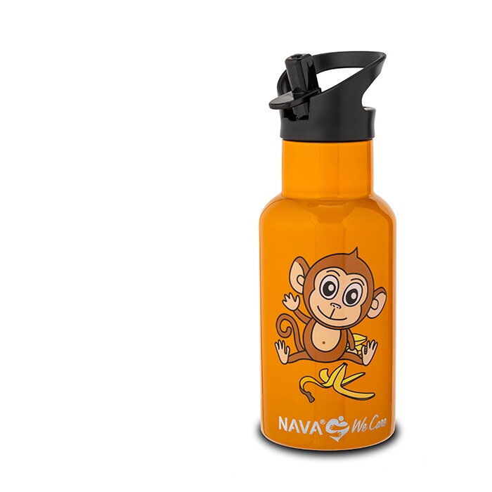 Termoflaša 350 ml nerez, opica oranžová