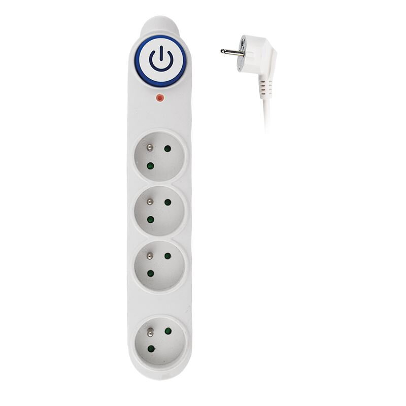 Solight prepäťová ochrana, 150J, 4 zásuvky, 1,5m, biela Solight prepäťová ochrana, 150J, 4 zásuvky, 1,5m, biela