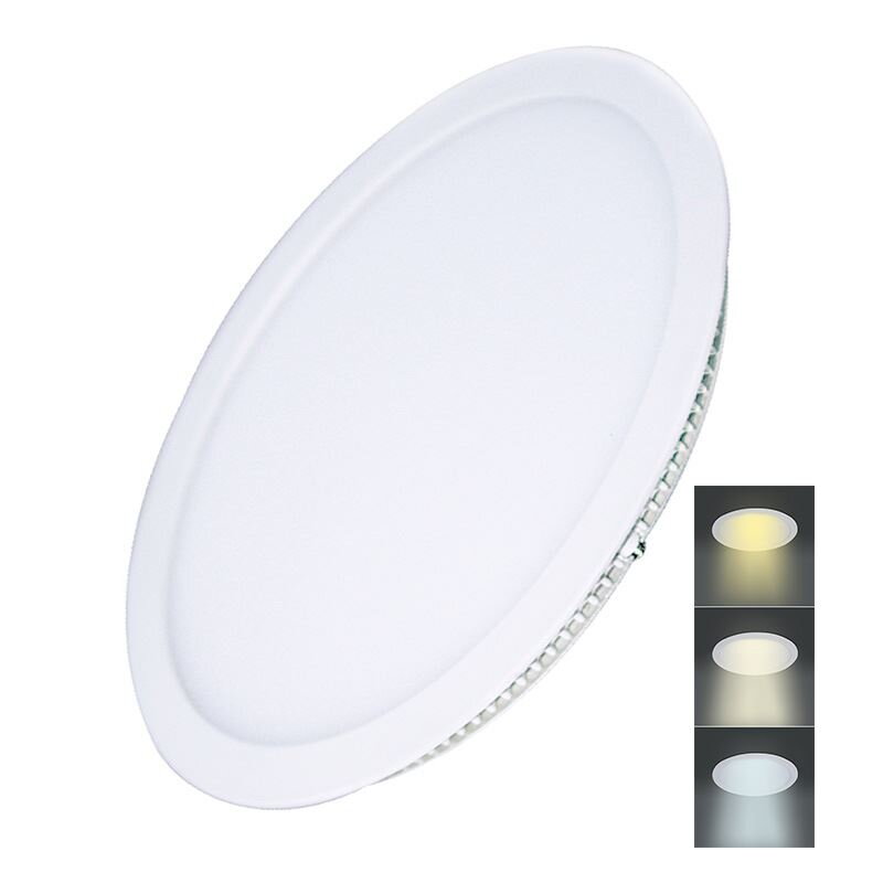 Solight LED mini panel CCT, podhľadový, 24W, 1800lm, 3000K, 4000K, 6000K, okrúhly