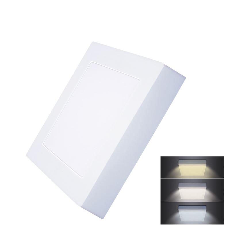 Solight LED mini panel CCT, prisazený, 12W, 900lm, 3000K, 4000K, 6000K, štvorcový Solight LED mini panel CCT, prisazený, 12W, 900lm, 3000K, 4000K, 6000K, štvorcový