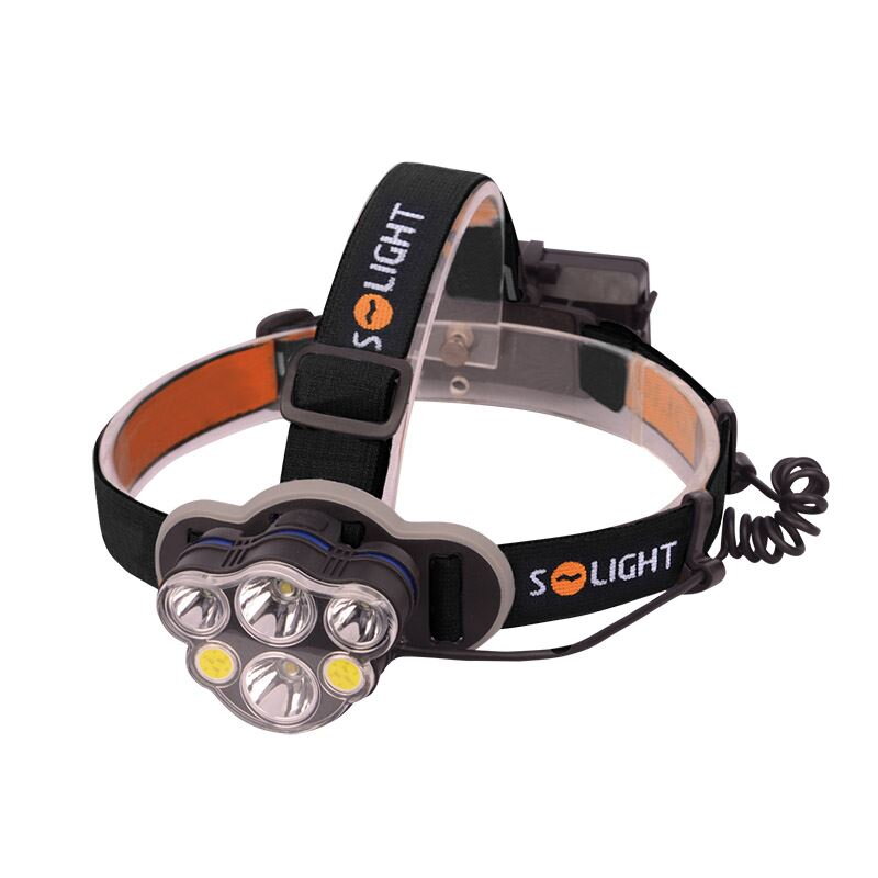 Solight LED čelové nabíjacie svietidlo, 550lm, Li-ion, USB Solight LED čelové nabíjacie svietidlo, 550lm, Li-ion, USB